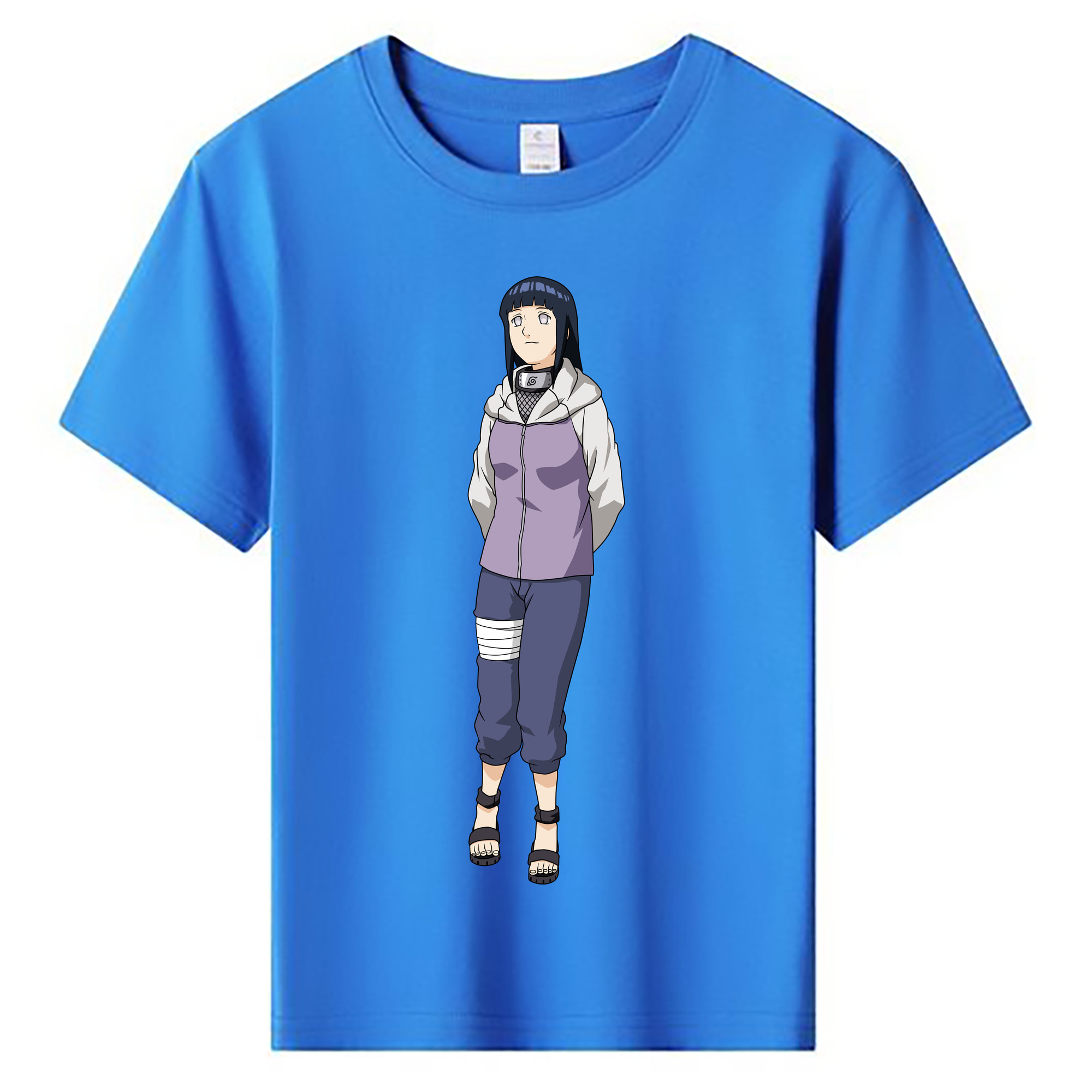 （画像用） NARUTO -ナルト- 日向ヒナタ Hyūga Hinata 綿100％キッズTシャツ（フロントプリント）